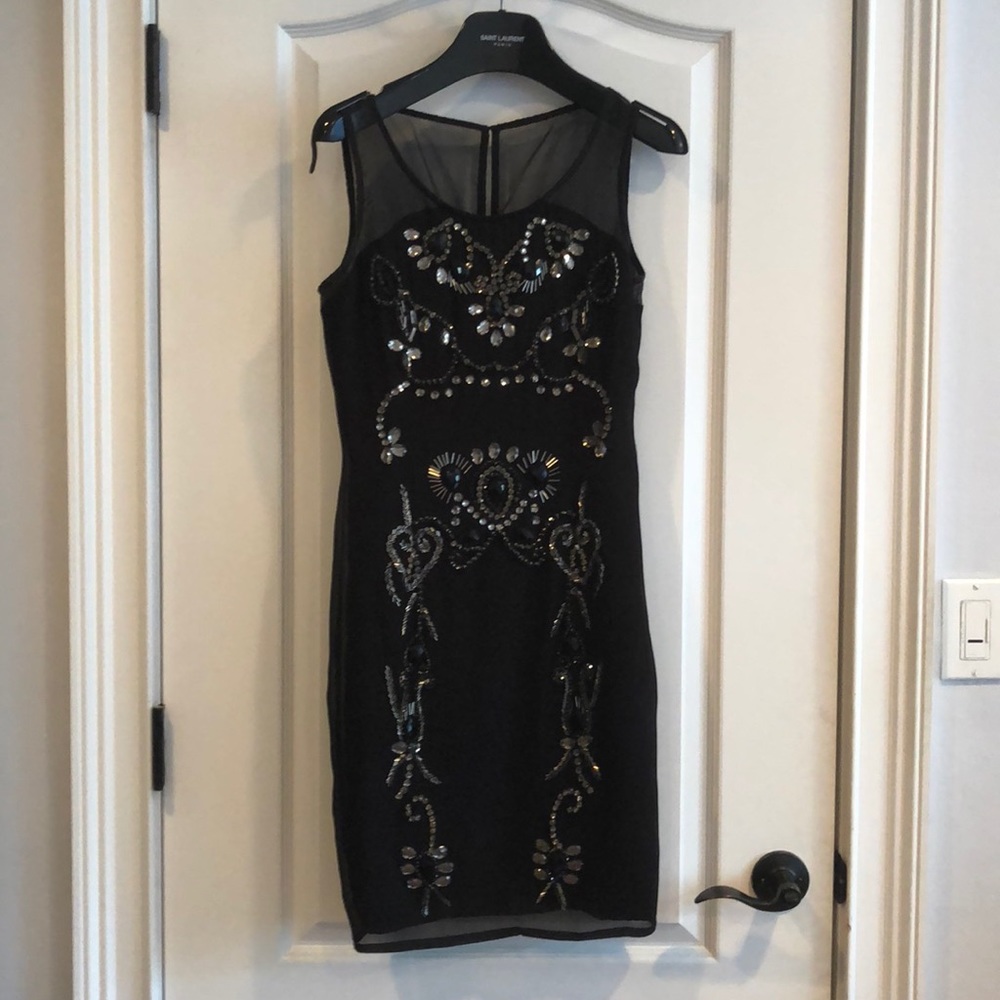 Black embellished dress